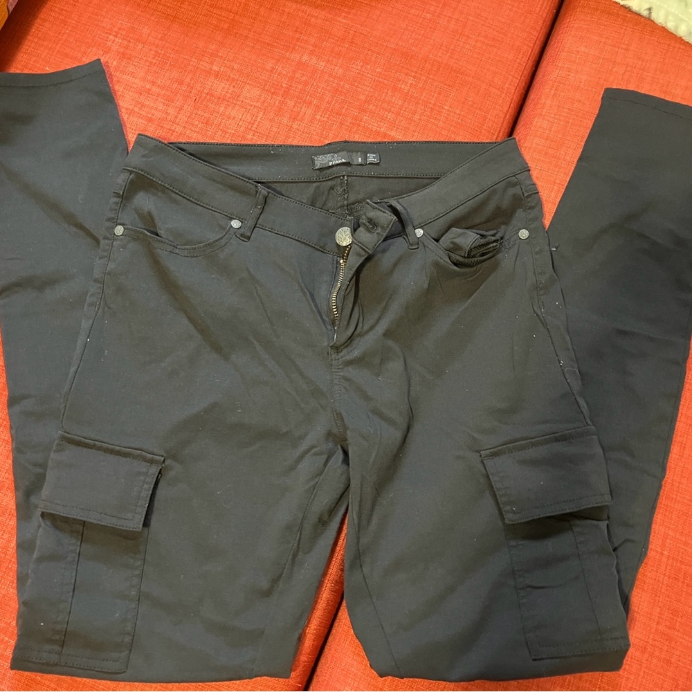 Prana Meme Cargo Hiking Outdoors Zion Stretch Black Pants Women’s Size 8